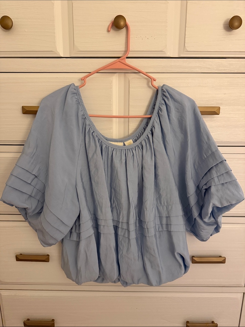 Anthropologie MAEVE light blue blouse top